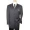 Steve Harvey Collection Solid Charcoal Grey Super 120's Merino Wool Vested Suit
